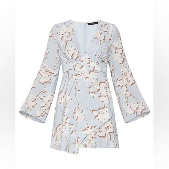 BCBGMAXAZRIAFloral Cocktail Faux‎ Wrap Dress - Picture 3 of 3